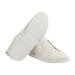 Zegna White Triple Stitch™ SECONDSKIN Sneakers - Image 5