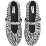 Alaïa Suede Glass-Embellished Ballet Flats - Image 3