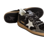 Golden Goose Ball Star in glitter with leather star and metallic leather heel tab(Women's) - Image 3