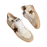 Golden Goose Ball Star with leopard print pony skin star and black heel tab(Women's) - Image 2