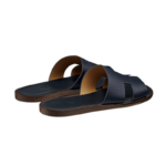 Hermes Izmir Sandal Marine Brown Epsom Leather - Image 3