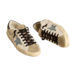 Golden goose Super-Star in nappa leather with light blue suede star and gray leather heel tab - Image 2
