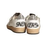 Golden Goose Ball Star in nappa with white star and glitter heel tab(Women's) - Image 4