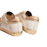Golden Goose Super-Star with gold sparkle foxing and metal stud lettering(Women's) - Image 3