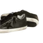 Golden Goose Super-Star Super-Star in black nappa with black star and glitter heel tab(Women's) - Image 4