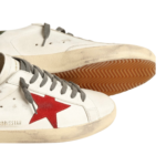 Golden Goose Super-Star with red suede star and green leather heel tab(Men's) - Image 4