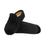 Birkenstock Naples suede loafer-style mules – Black - Image 4