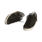Golden Goose Super-Star Super-Star in black nappa with black star and glitter heel tab(Women's) - Image 2