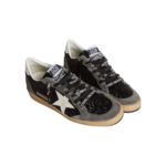 Golden Goose Ball Star in glitter with leather star and metallic leather heel tab(Women's) - Image 4