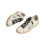 Golden Goose white leather Super-Star with glittery heel tab(Women's) - Image 2