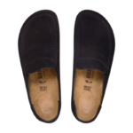 Birkenstock Naples suede loafer-style mules – Black - Image 5