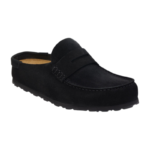 Birkenstock Naples suede loafer-style mules – Black - Image 2
