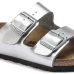 Birkenstock Arizona Children's Percoflor - Electroplated Silver with a Metallic Sheen - Image 3