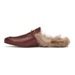 Gucci Burgundy Princetown Loafers - Image 3