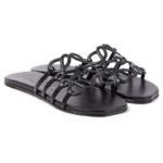 LOEWE Petal Anagram slide in soft calfskin black - Image 3