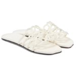 LOEWE Petal Anagram slide in soft calfskin white - Image 3