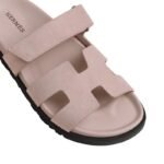 Hermes Chypre Sandal – Pink Suede - Image 4