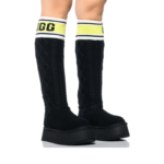 UGG Classic Sweater Letter Boot – Black - Image 4
