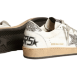 Golden Goose Ball Star in nappa with white star and glitter heel tab(Women's) - Image 3