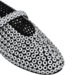 Alaïa Suede Glass-Embellished Ballet Flats - Image 4