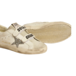 Golden Goose Super-Star Old School with silver glitter star and ice-gray suede tongue(Women's) - Image 2