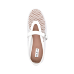 Alaïa Buckle Ballet Flats | White - Image 4