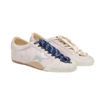 Golden Goos True-Star in pastel pink suede with silver star and heel tab(Women's) - Image 2