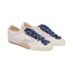 Golden Goos True-Star in pastel pink suede with silver star and heel tab(Women's) - Image 4
