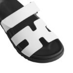 Hermes Chypre Sandals – White Palladium Hardware - Image 4