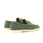 Loro Piana Green Suede Summer Charms Walk Loafers - Image 3
