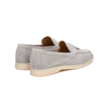 Loro Piana light gray Suede Summer Charms Walk Loafers - Image 3