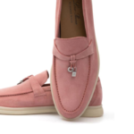 LORO PIANA
Summer Walk Pink Suede Slippers - Image 3