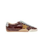 Golden Goose True-Star in burgundy naplak with suede star