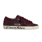 Golden Goose Super-Star LTD in cherry glitter with cherry suede star (Women's)