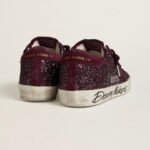 Golden Goose Super-Star LTD in cherry glitter with cherry suede star (Women's) - Image 4