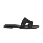 Hermes Oran Sandal noir