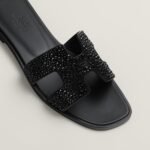 Hermes Oran Sandal noir - Image 4