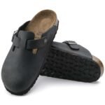 Birkenstock Boston Natural Leather Oiled Black - Image 3