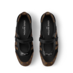 LV Sneakerina Mary Jane Boack with Brown Monogram Logo - Image 3